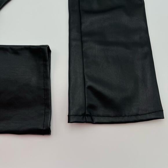 MOTHER | High Waisted Rider Ankle Black Faux Leather Jeans Wax On Wax Off 24 - Picture 13 of 16